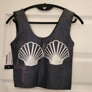 Holographic Mermaid Crop Top